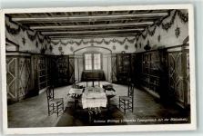 5103 Wildegg Gebrauchsspuren Schloss Oberstes Turmgemach mit Bibliothek