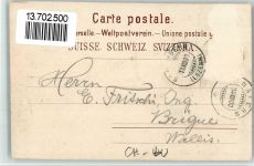 6173 Flühli LU 1900 BOAKC Lithographie Kuranstalt Sörenberg Neues Kurhaus Jos. Schmidiger