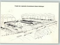 5430 Wettingen 1963 Künstlerkarte Ballonaufstieg zu Gunsten der Regionalen Kunsteisbahn