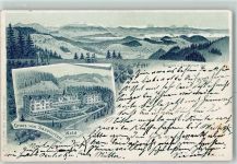 8636 Wald ZH Lithographie Sanatorium Fernsicht Vorläufer