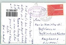 7516 Maloja 1958 - gegen die Berge Herberge