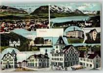 6060 Sarnen 1913 - See Landenberg Gymnasium Hexenturm Postgebäude