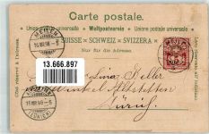 8706 Meilen 1898 Lithographie Dampfschwalbe Schiff Generalansicht