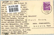 8134 Adliswil 1935 Foto AK Ort handschriftlich