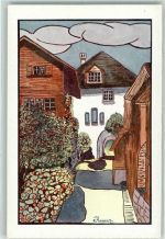 9470 Werdenberg Künstlerkarte Alt-Werdenberg sign Kunz