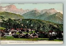 1884 Villars-sur-Ollon - Chesières et Panorama des Alpes Vaudoises