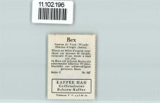 1880 Bex - Vignette Wappen Kaffee Hag ca 1920-1940