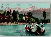 3652 Hilterfingen - 1908 Ruderboot Trachten Eiger Mönch Jungfrau