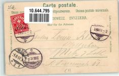 8212 Neuhausen am Rheinfall 1897 Gebrauchsspuren Lithographie Mondschein Tracht