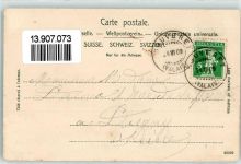 1897 Bouveret 1909 Gebrauchsspuren Hotel de la Foret Fahne