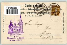 6410 Goldau 1909 - Burgruine vom Rossberg