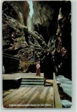 Taminaschlucht 1910 - Ende der Schlucht