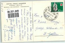 7440 Andeer 1957 Gebrauchsspuren Hotel Fravi Auto Gasthaus Sonne