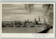 8000 Zürich 1930 Winter Blick vom Utoquai Neunjahr