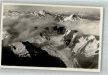 Finsteraarhorn Winter Finteraarhorn Aletschgletscher Fliegeraufnahme