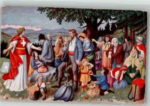 Helvetia Heimatlos Edition K. Essig No. 4 Militär Schweiz Gebrauchsspuren