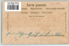 9044 Wald AR BOAKC Lithographie Neue Kirche Glocken Post Alte Kirche Gebrauchsspuren, bitte Scan genau beachten!