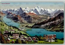 3807 Iseltwald - Berner Oberland Vogelschau Thunersee Brienzersee