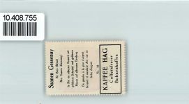 3792 Saanen - Vignette Wappen Kaffee Hag ca 1920-1940 Kranich
