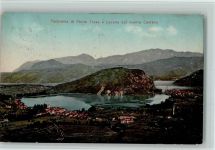6988 Ponte Tresa 1920 - Panorama di Ponte Tresa e Lavena col monte Caslano