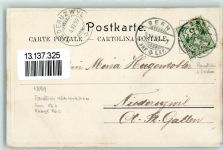 3000 Bern Berne 1899 Gebrauchsspuren Zeitglockenturm Mondschein Künstlerkarte