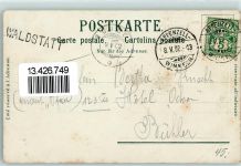 9104 Waldstatt 1902 Prägedruck Säntis Kuranstalt Morgenstern Hotel Pension Hirschen Lithographie
