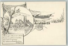 2012 Auvernier Künstlerkarte Fischerboot