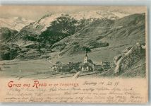 6491 Realp 1899 Foto AK Kirche Furkastrasse