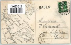 8212 Neuhausen am Rheinfall Lithographie / Künstlerkarte Hotel Schweizer Bahnhof sign. Bruhin Bahnpost Zug 22