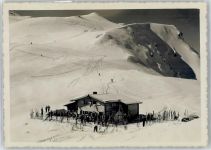 Weisshornhütte Winter Hüttenstempel