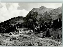 Bösbächialp 1958 - Gasthaus Bächialp mit Kneugrat AK