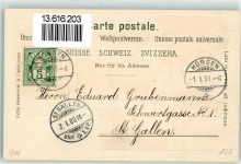 8810 Horgen 1900 Lithographie Chalet Belvedere Bahnhof Oberdorf Edelweiss