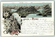 6410 Goldau 1897 Lithographie Brunnen Arth Klösterli Kulm Luzern Rigibahn