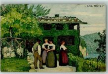 6441 Rütli 1913 Künstlerkarte Bundesfeier Postkarte Gegen die Tuberkulose Sign. Niefel