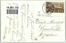 7077 Valbella 1944 Foto AK Tennis Post-Hotel