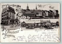 1530 Payerne 1912 BOAKC Hotel Terminus Kutsche Lithographie