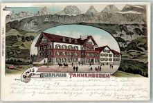 8898 Tannenboden Flumserberg 1905 Lithographie Kurhaus