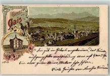 9056 Gais 1898 Lithographie Neues Schulhaus Verlag Künzli Nr 698