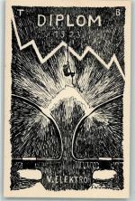 Künstlerkarte Diplom 1923 sign. S. Widmer AK