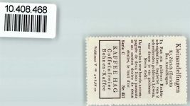 8451 Kleinandelfingen - Vignette Wappen Kaffee Hag ca 1920-1940 Löwen