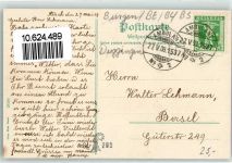 4147 Aesch BL 1908 - Schloss Angenstein Bahnpost 1537 No 2