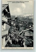 1882 Gryon - Cortege dans le village 1906 - Musikgruppe , gute Erhaltung AK