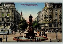 8000 Zürich - Bahnhofstrasse Alfred Escher Denkmal Hotel National