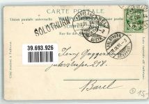 4515 Weissenstein b. Solothurn Gebrauchsspuren Kurhaus Bahnpost Strecke 11 Zug 64