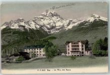 1880 Bex 1909 Lithographie Hallenbad