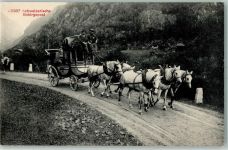 Schweizerische Gebirgspost Fünfspänner Postkutsche Schweiz