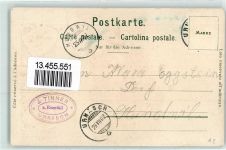 9107 Urnäsch 1902 Prägedruck Wappen Rossfau Lithographie