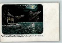 6440 Vierwaldstättersee Lithographie / Mondschein Verlag Gebr. Metz 6204