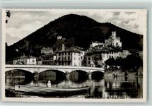 6988 Ponte Tresa - Frau im Ruderboot Brücke