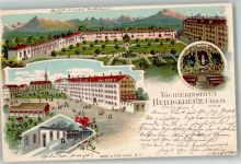 6330 Cham 1899 Lithographie Töchterinstitut Heiligkreuz